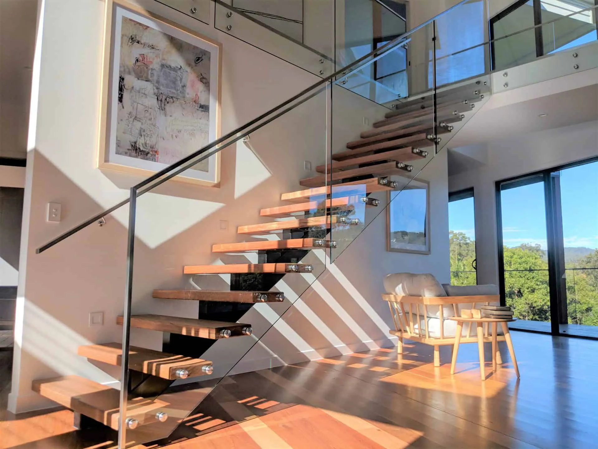 High Quality Glass Balustrade Stairs