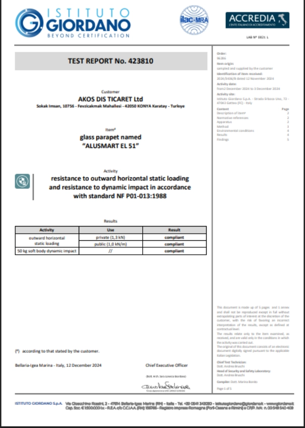 Giordano Certificate - EL51