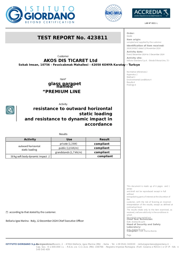 Giordano Certificate - PL 10 (Premiumline)